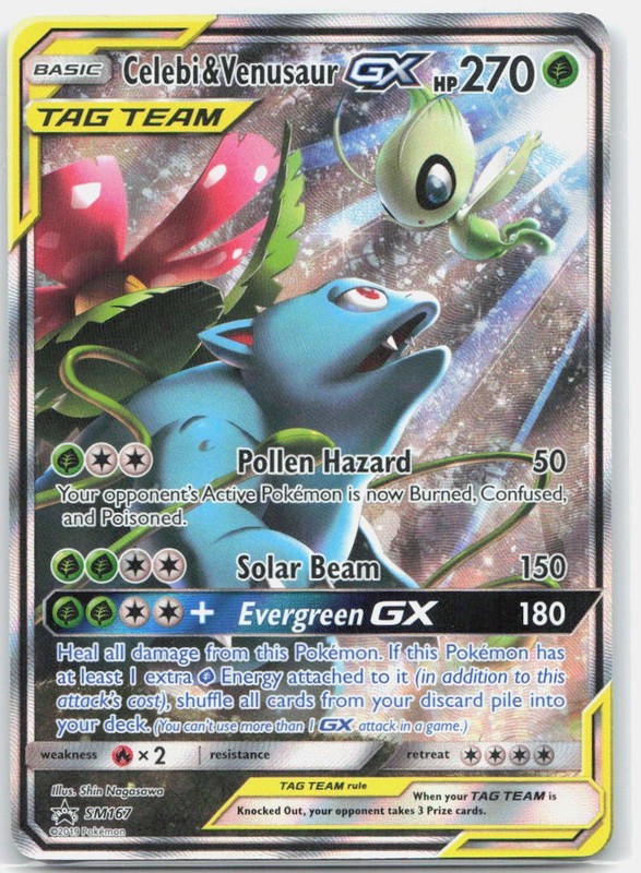 Celebi & Venusaur GX Holo Promo SM Promos SM167 NM Shin Nagasawa