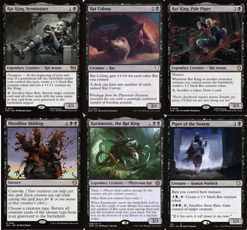 MTG Commander Rat King, Verminister Deck – Rat Colony – TMNT EDH 100 Cards