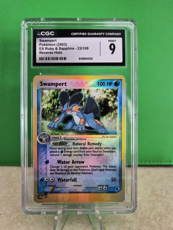 Swampert 23/109 Ruby and Sapphire Reverse Holo CGC 9