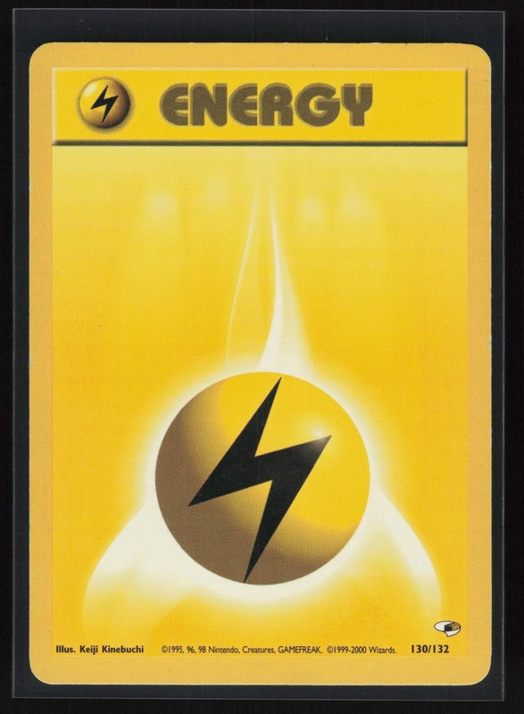 Lightning Energy Gym Heroes 130/132 Moderately Played