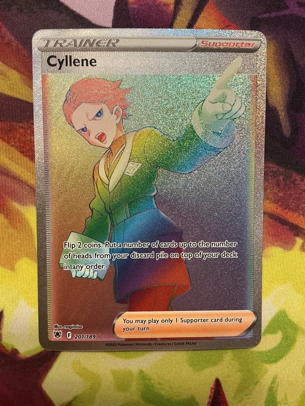 Cyllene 201/189 Rainbow Rare Astral Radiance Pokemon Lightly Played