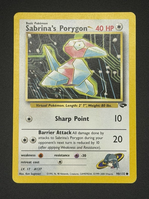 Pokémon TCG Sabrina’s Porygon Gym Challenge Unlimited Common Card 98/132