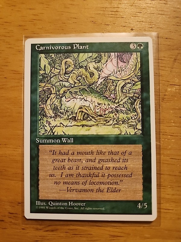 Carnivorous Plant – Fourth Edition – MTG Magic – Common – Green Creature