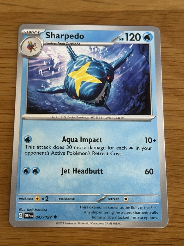 Sharpedo – 047/197 – Uncommon Pokemon Card