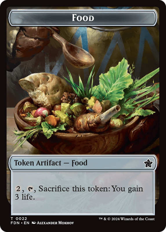 x1 Food / Treasure (22/23) FDN Foundations MTG DOUBLE SIDED TOKEN 1x
