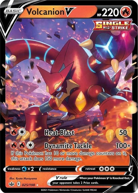 Pokemon Chilling Reign Ultra Rare Volcanion V 025/198 – Near Mint (NM)