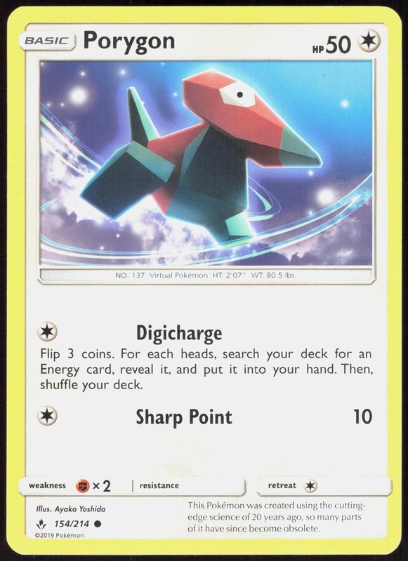 Unbroken Bonds Porygon 154/214 Common Pokemon LP