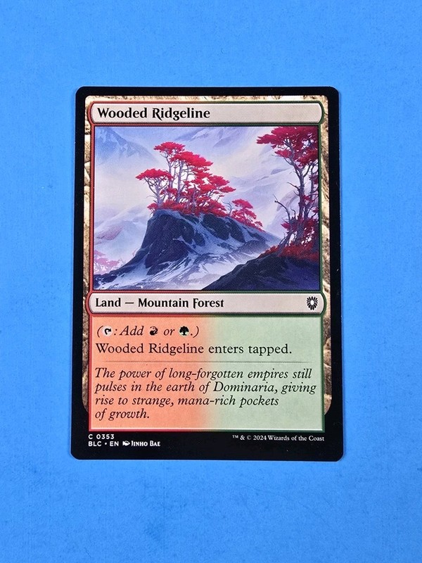 1x Wooded Ridgeline Commander Bloomburrow 2024 BLC Mtg Magic Card Land Mana 353