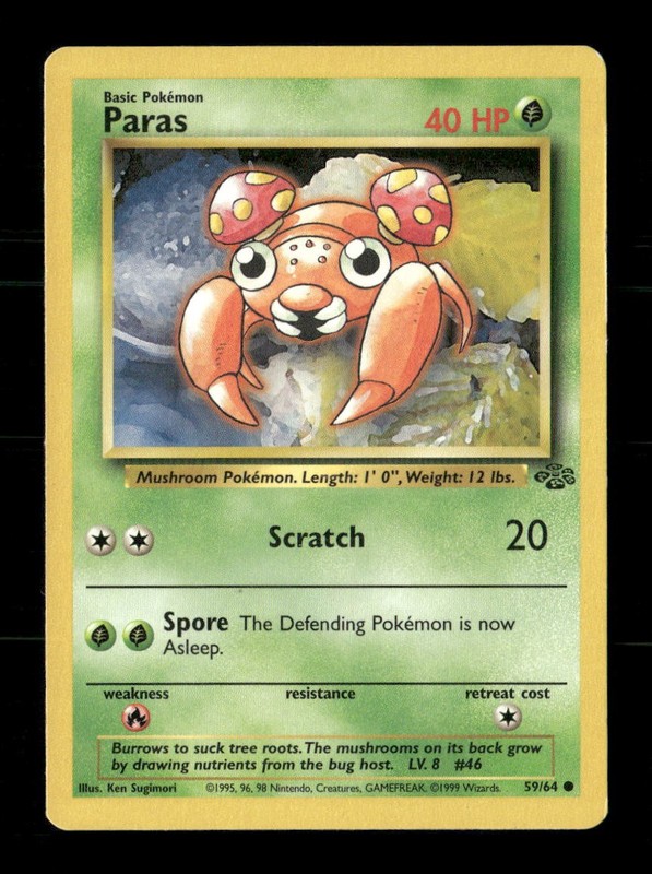 Paras 59/64 Jungle Unlimited MP Pokemon