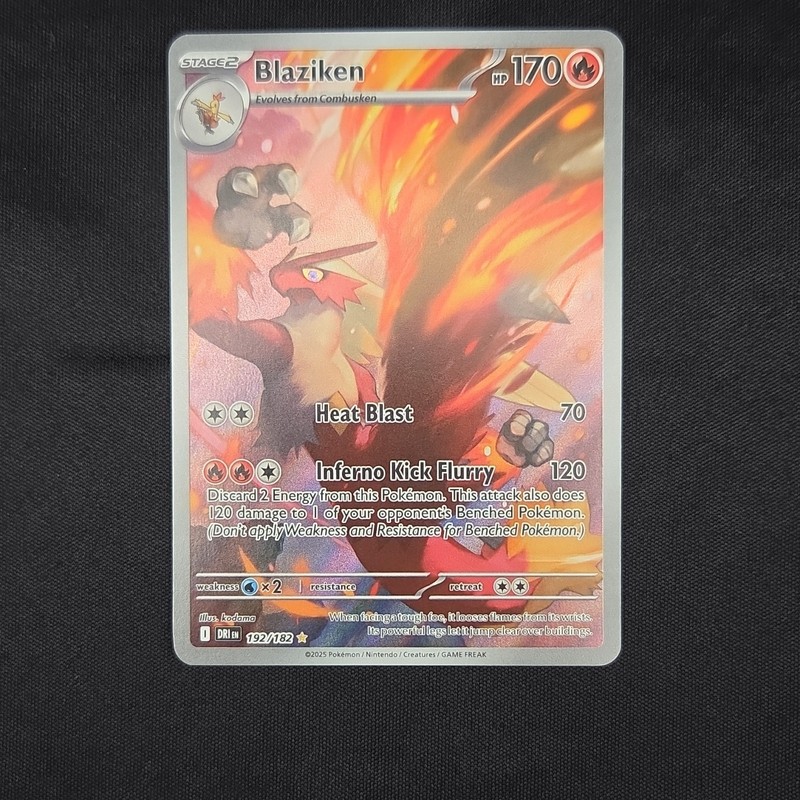Pokémon TCG Blaziken 192/182 Sv10 Destined Rivals Illustration Rare Holo 170HP