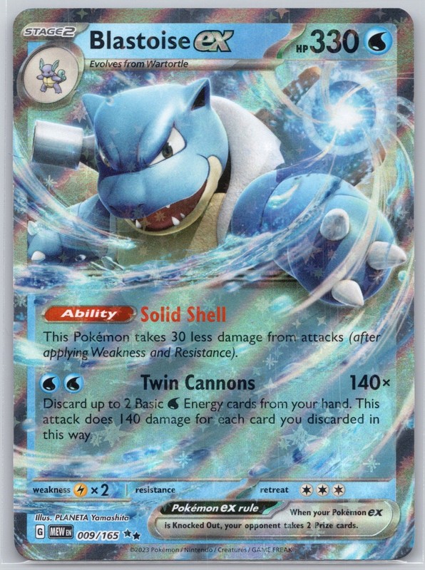 Blastoise ex 009/165 Double Rare SV: Scarlet & Violet 151 PLANETA Yamashita NM