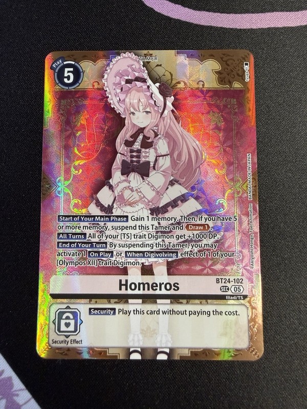 Digimon Homeros – BT24-102 SEC Time Stranger (BT-24) Secret Rare