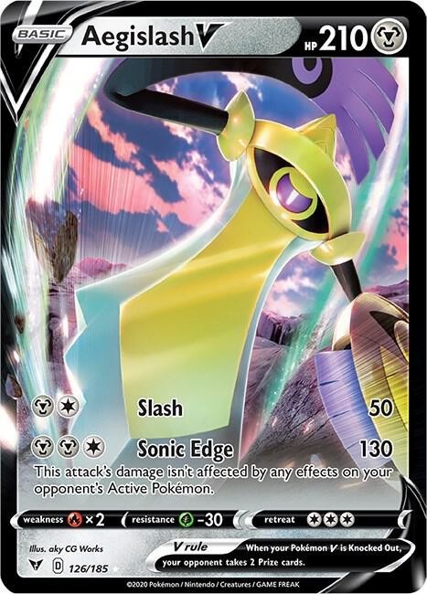 Pokemon Vivid Voltage Ultra Rare Aegislash V 126/185 – Near Mint (NM)