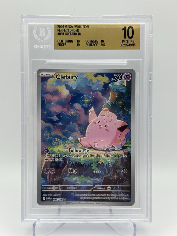 2026 POKEMON POR EN-PERFECT ORDER ILLUSTRATION RARE #094 CLEFAIRY BGS 10 POP 11