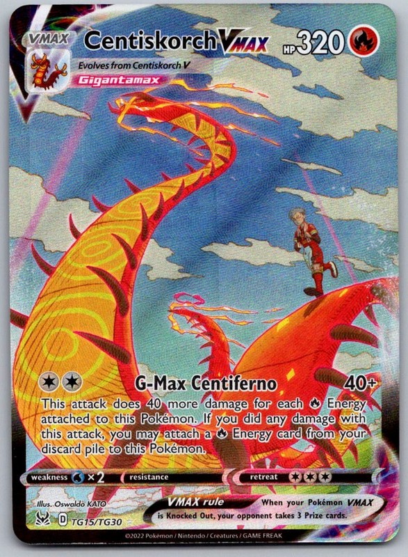 Centiskorch VMAX TG15/TG30 Holo VMAX Rare Lost Origin Trainer Gallery Pokemon NM