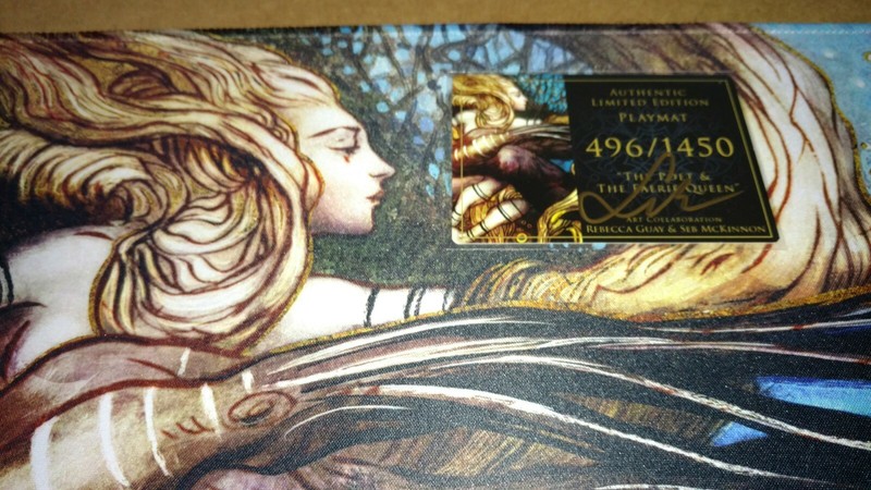 Seb Mckinnon "The Poet & The Faerie" Limited Edition Playmat Signed COA 496/1450 gallery