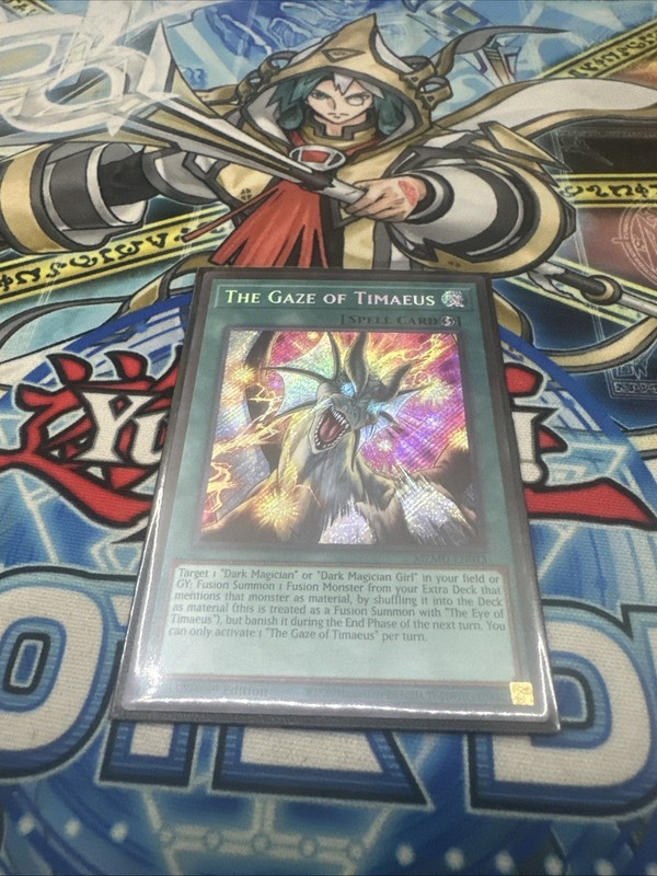 Yu-Gi-Oh The Gaze of Timaeus Secret Rare 1st Edition Near Mint MZMU PACK FRESH