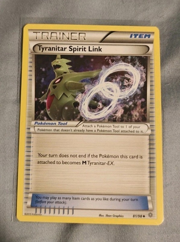 Pokemon TCG Tyranitar Spirit Link 81/98 XY – Ancient Origins Regular LP Card
