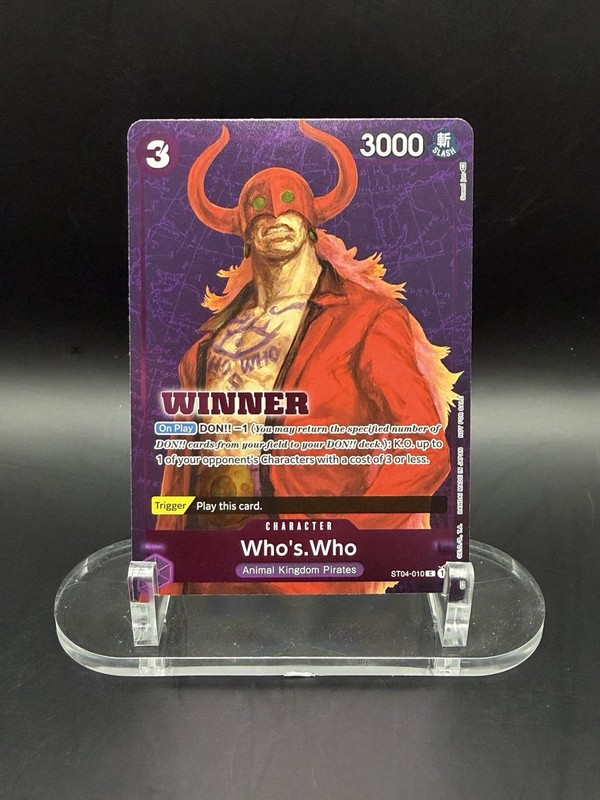One Piece Who’s-Who Winner Promo ST04-010 Tournament Prize Card NM/Mint