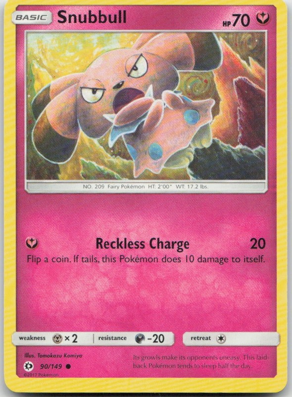 Snubbull 90/149 Tomokazu Komiya Common SM Base Set Pokemon TCG NM