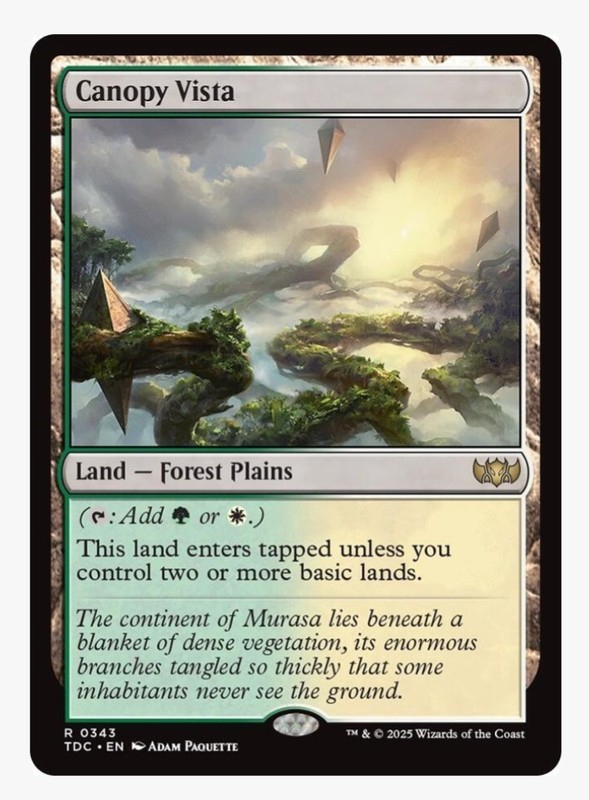 Canopy Vista | MTG TDC Tarkir | Forest Plains Land Rare EDH | Unplayed NEW NM