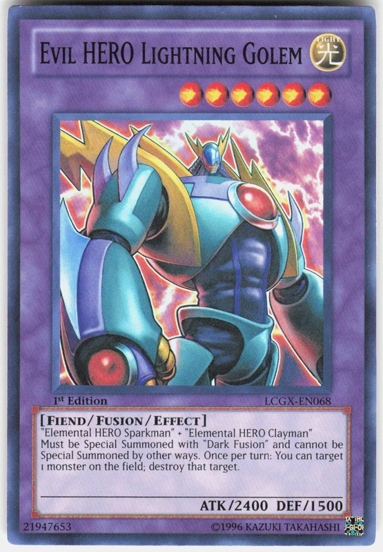 Evil HERO Lightning Golem LCGX-EN068 Legendary Collection 2 Yu-Gi-Oh 1st ED LP