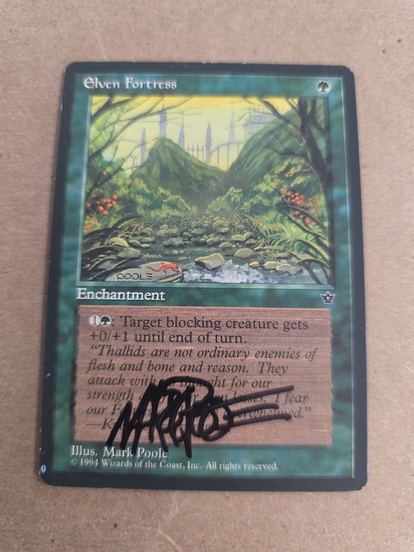 Elven Fortress SIGNED By Mark Poole Magic The Gathering