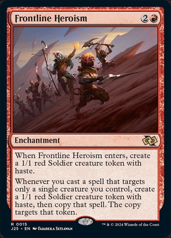 Frontline Heroism 0015 Non Foil Rare Foundations Jumpstart MTG Near Mint