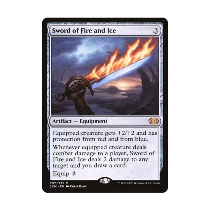 WotC MtG Double Masters Sword of Fire and Ice (MR) NM