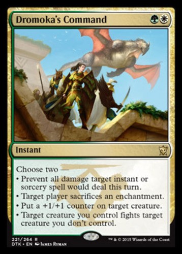 MTG Dromoka’s Command – Foil, Dragons of Tarkir, Moderately Played, English