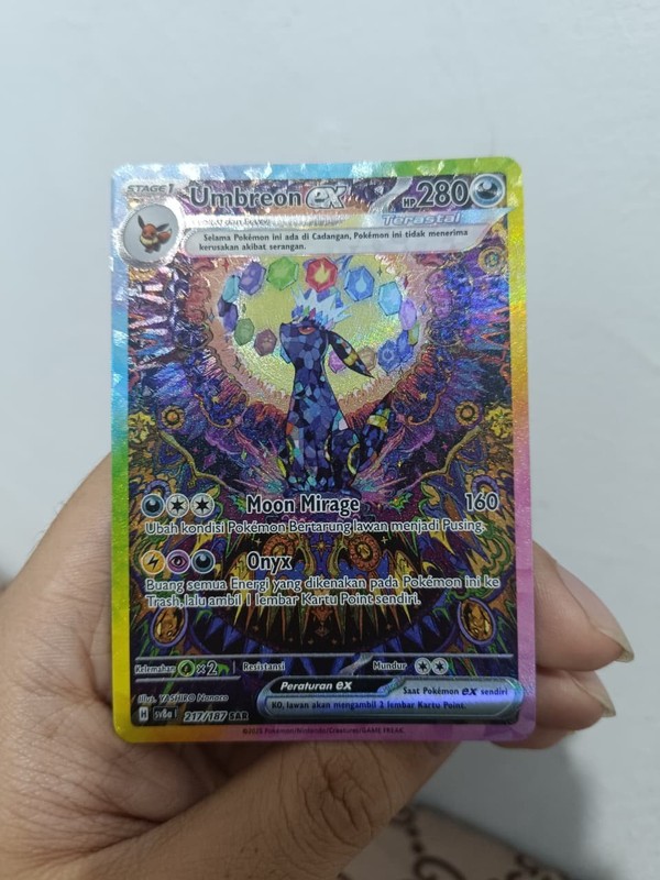 Pokemon Indonesia Umbreon ex SV8a 217/187 SAR Terastal Festival Prismatic SIR