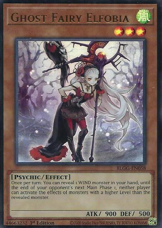 1X NM Ghost Fairy Elfobia – BLGG-EN058 – Ultra Rare 1st Edition