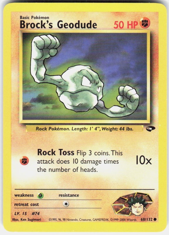 Brock’s Geodude 068/132 Gym Challenge Pokemon