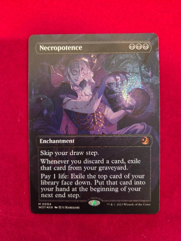 Necropotence (Anime Borderless) (Confetti Foil) Wilds of Eldraine #0094