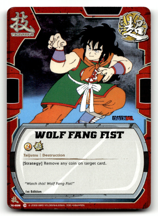 Dragon Ball CCG – Wolf Fang Fist TE-039 – Bandai The Awakening DBZ