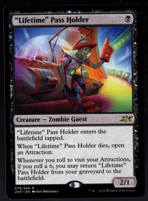 “Lifetime” Pass Holder 079/244 Non Foil Rare Unfinity Magic The Gathering NM
