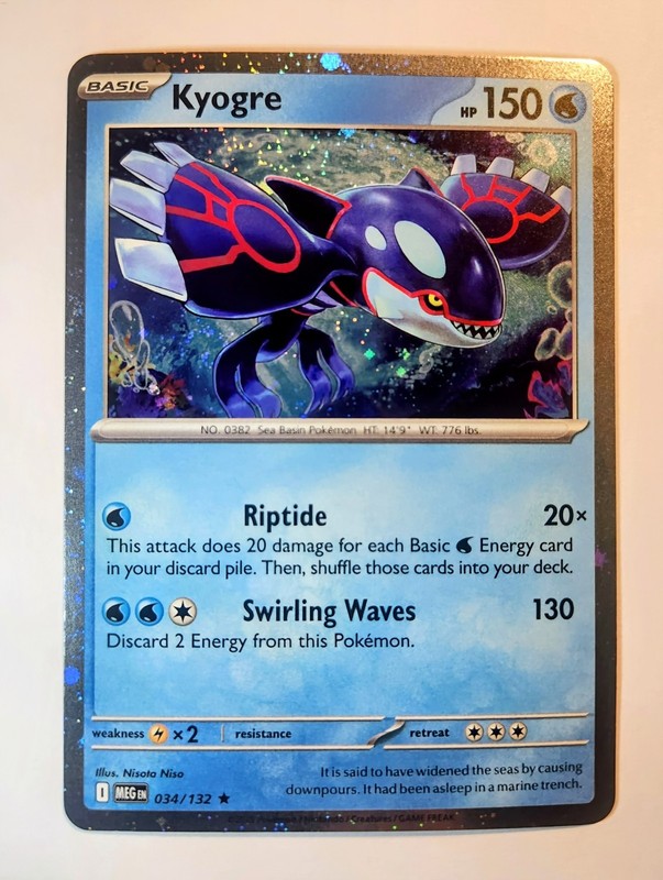 Suicune 026/094 & Kyogre 034/132 Cosmos Holo Knockout Promo Pokémon TCG Mega Evo gallery