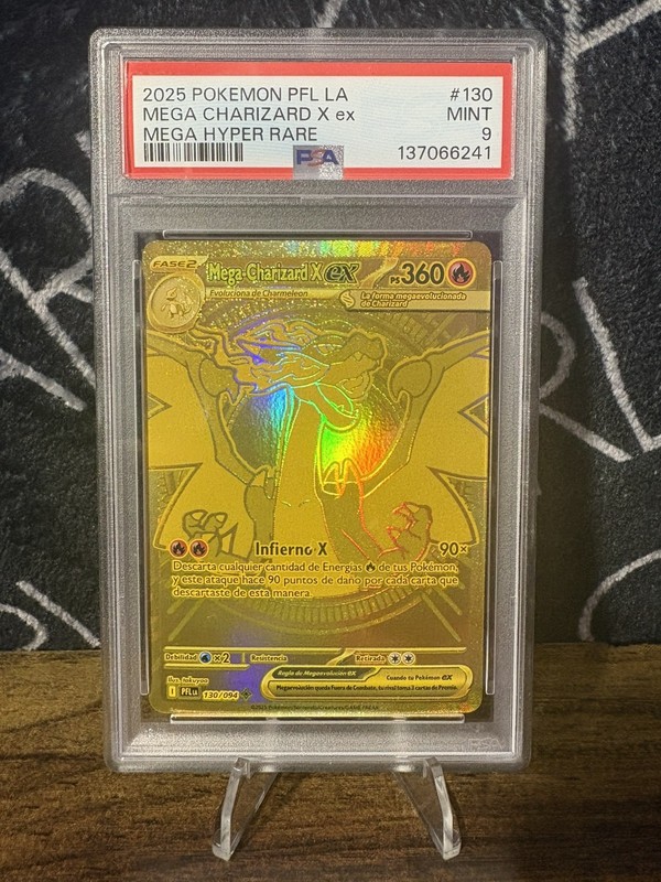 2025 POKEMON PHANTASMAL FLAMES MEGA HYP MEGA CHARIZARD X EX PSA 9 Spanish-LA.