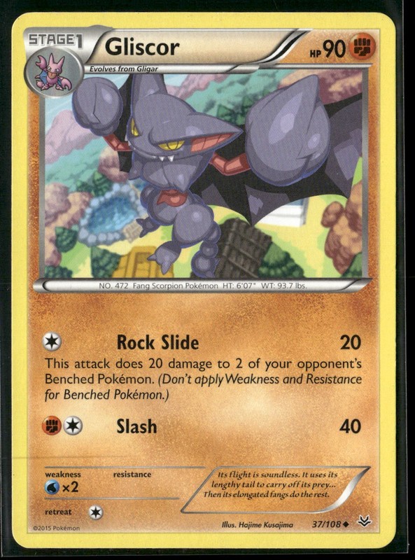 Gliscor 37/108 Uncommon Roaring Skies Pokemon Lightly Played