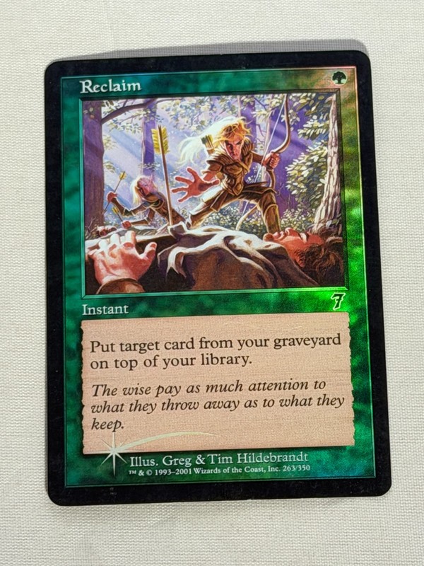 MTG FOIL Reclaim 7th Edition Magic the Gathering
