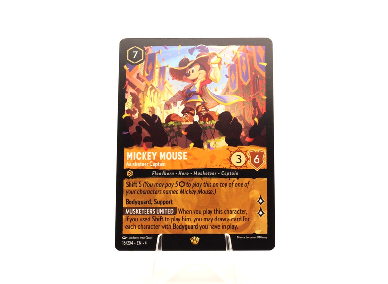 Mickey Mouse Musketeer Captain Lorcana Ursulas Return Legendary NM 16/204
