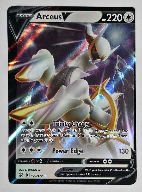 MISCUT [NM] Arceus V 122/172 Ultra Rare Holo Brilliant Stars