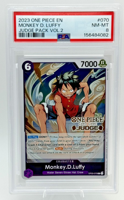 2023 One Piece EN Judge Pack Volume 2 Monkey D Luffy #070 PSA 8