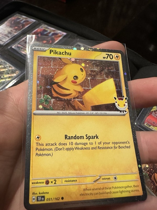 2026 Pikachu 051 🌀FART SWIRL🌀 Stamped Pokemon Day 30th Anniversary Promo Card