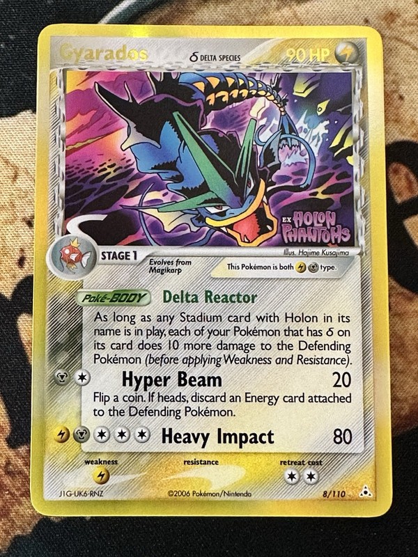 Gyarados – EX Holon Phantoms Reverse Holo STAMPED – Delta Species – 8/110 (LP)