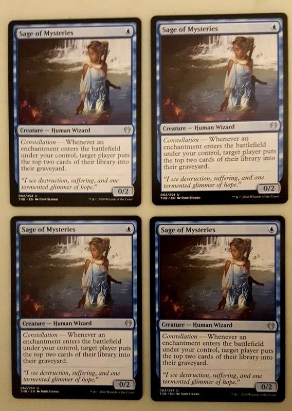 4x Sage of Mysteries Theros Beyond Death MTG Magic the Gathering NM Playset