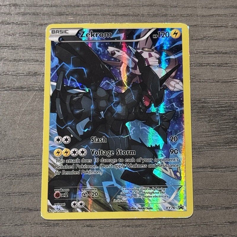 Pokemon TCG Zekrom XY76 XY Promo Full Art Holo 2015 HP/DMG Condition