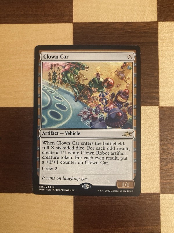 Magic the Gathering Unfinity #186/244 Rare Clown Car Collectible Card