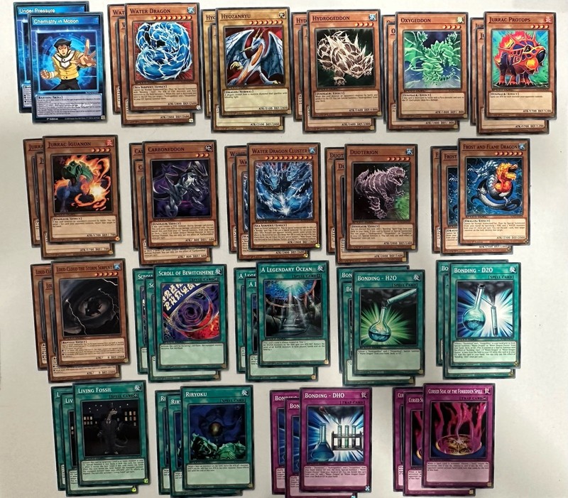 YUGIOH Water Dragon Deck 60 Cards Bastion Misawa Duoterion SGX2 3 Skill Cards