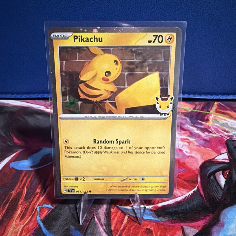 Pokémon Pikachu 2026 Pokemon Day Holo 30th Anniversary Stamped Promo 051/162